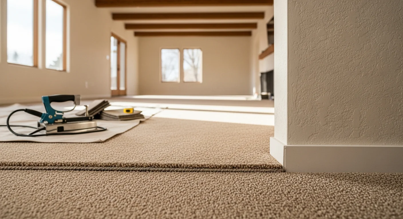 Carpet installation in residential home