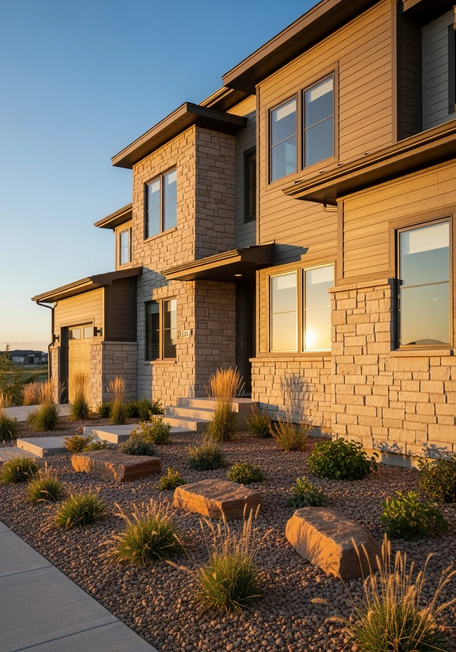 Quality workmanship on a Douglas County modern home exterior.